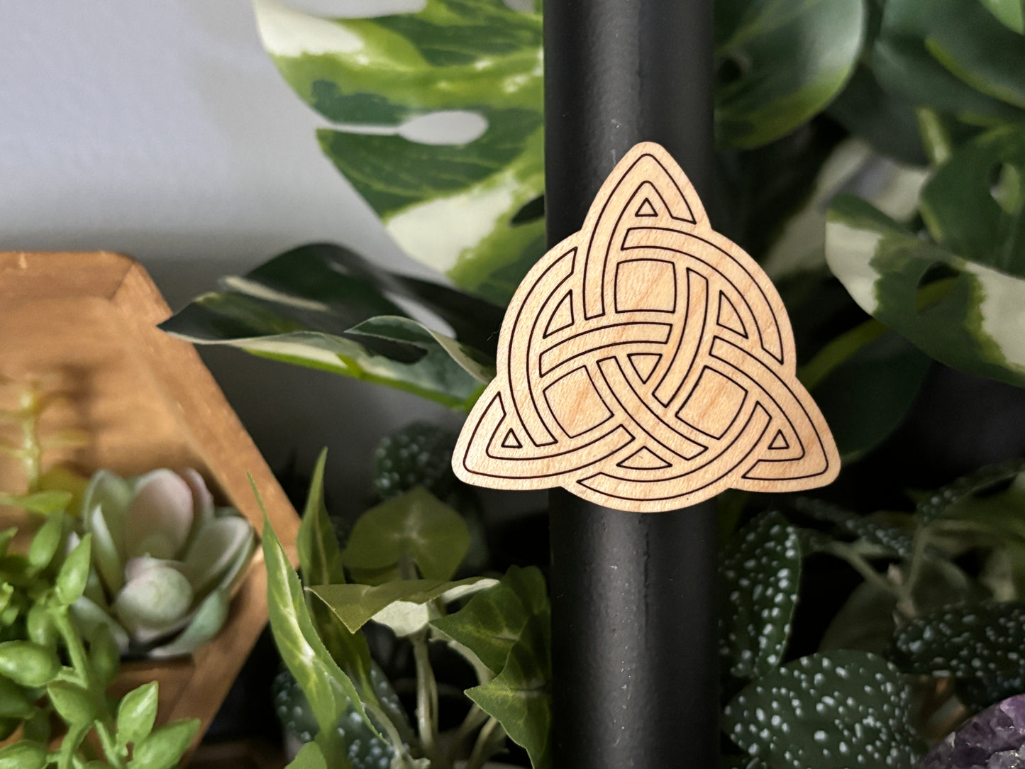 Celtic Triquetra Wood Magnet