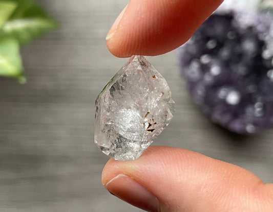Herkimer Diamond with Anthraxolite Inclusions (M)
