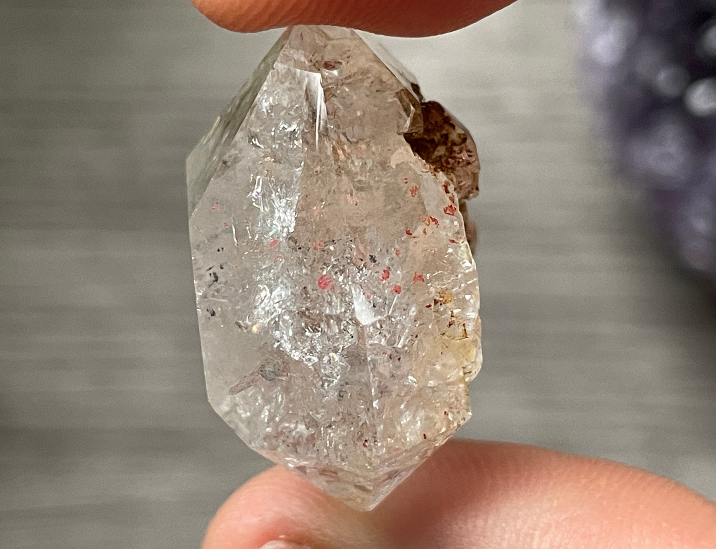 Herkimer Diamond with Hematite Inclusions (N)