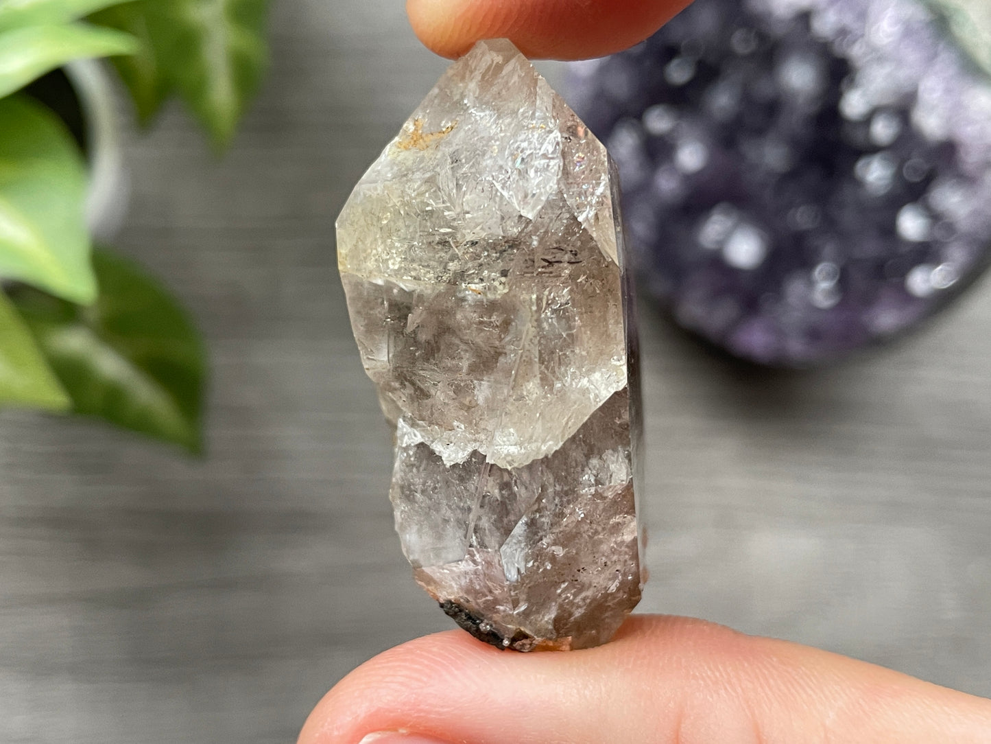 Herkimer Diamond with Anthraxolite & Mica Inclusions (#9)