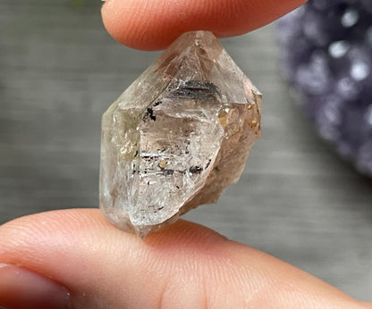Herkimer Diamond with Anthraxolite Inclusions (#11)