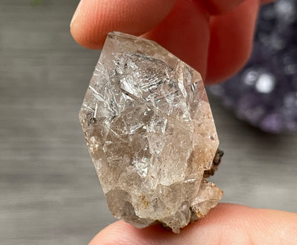 Herkimer Diamond with Anthraxolite & Mica Inclusions (#0)