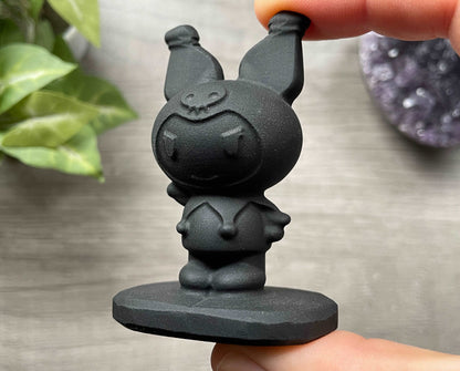 Black Obsidian Kuromi Carving
