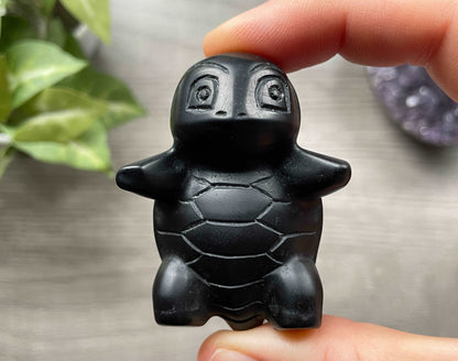 Black Obsidian Squirtle Carving